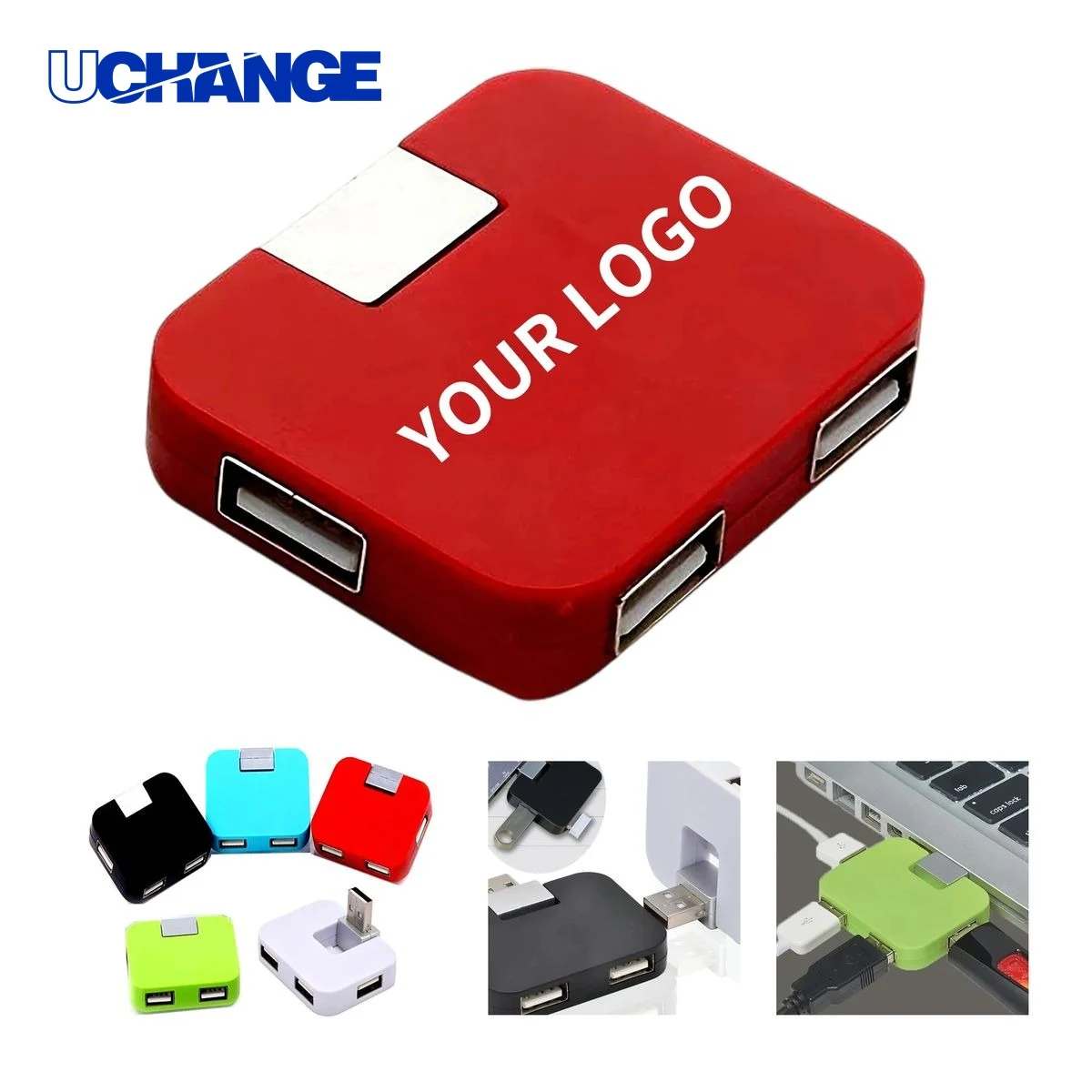 4-Port USB 2.0 Hub Adapter with Compact Design 1