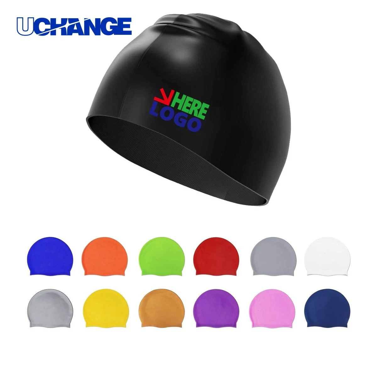 Waterproof Silicone Swimming Cap 1
