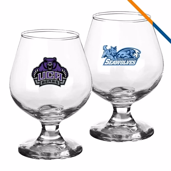 Custom 11 oz Brandy Goblet with Short Stem — Full-Color Premium Glassware