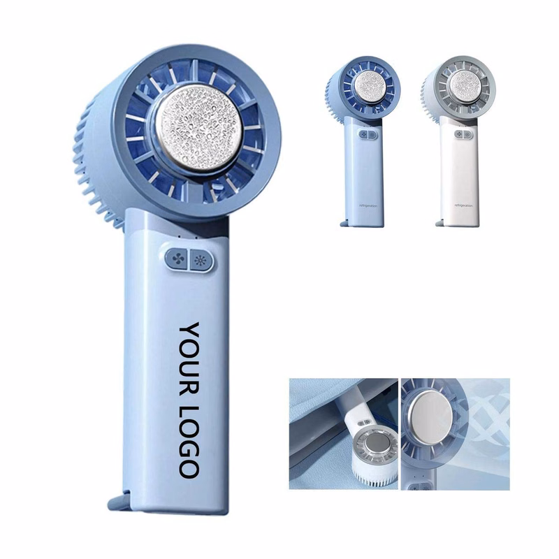 Handheld Fan with Semiconductor Cooling Chip and Stand