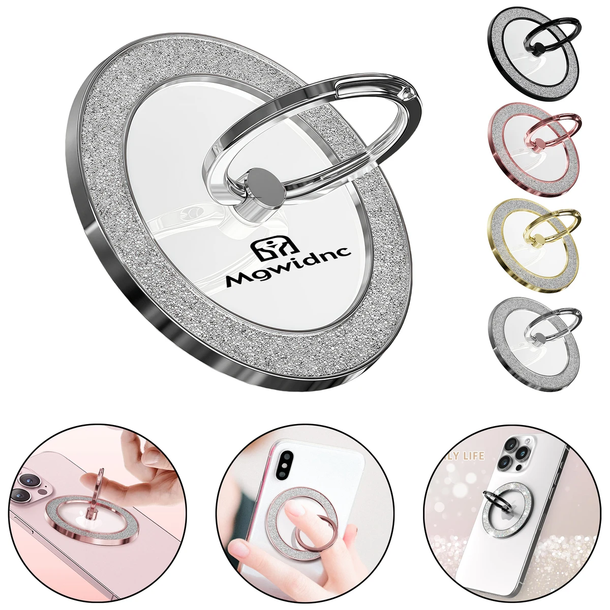 Diamond Glitter Magnetic Phone Stand Holder for iPhone Android 1