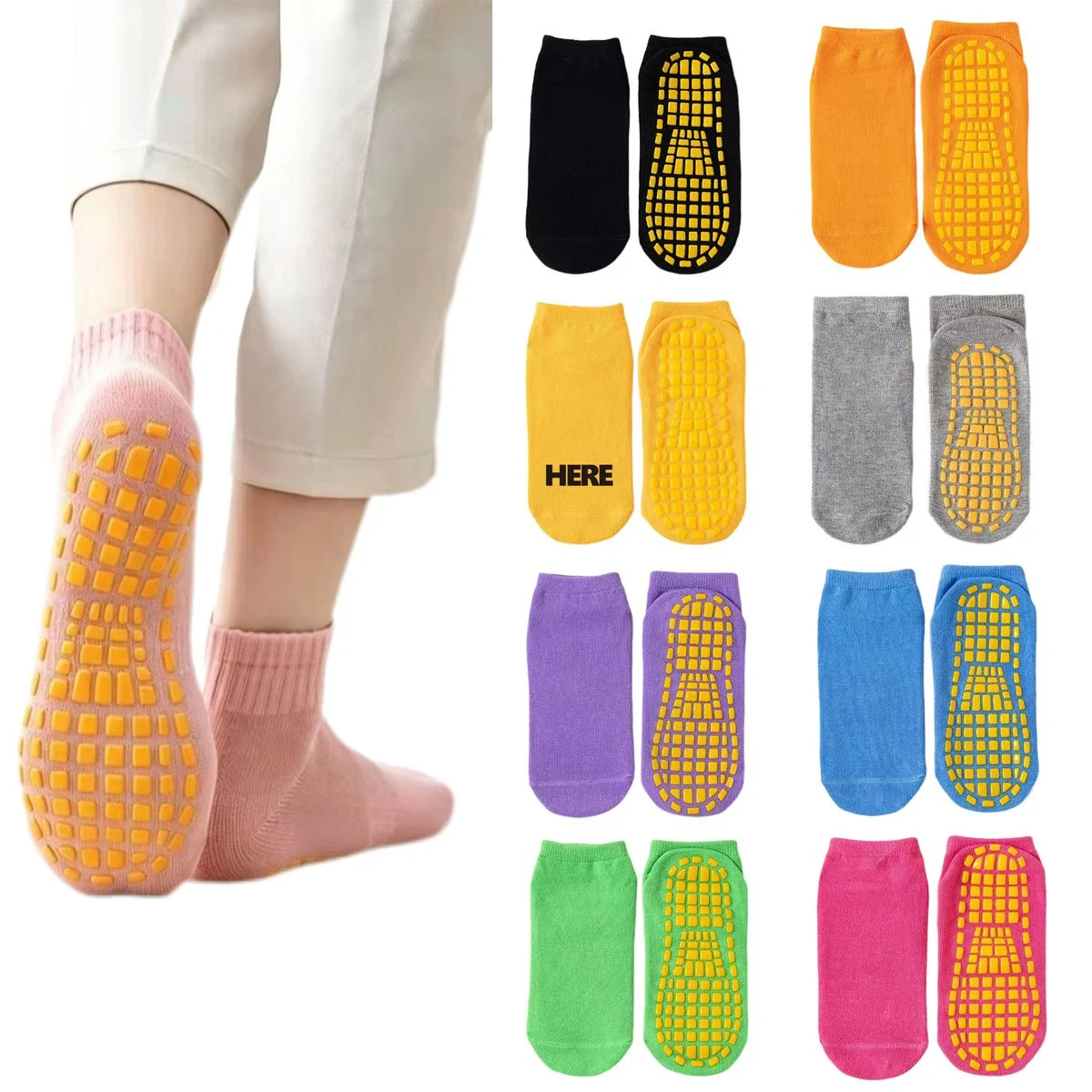 Multi-size Indoor Non-slip Athletic Socks 1