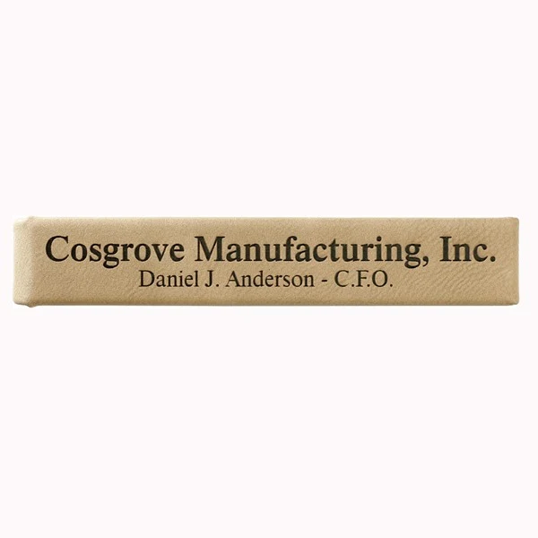 Leatherette Single Pen Case - Light Brown Laser Engraved 1