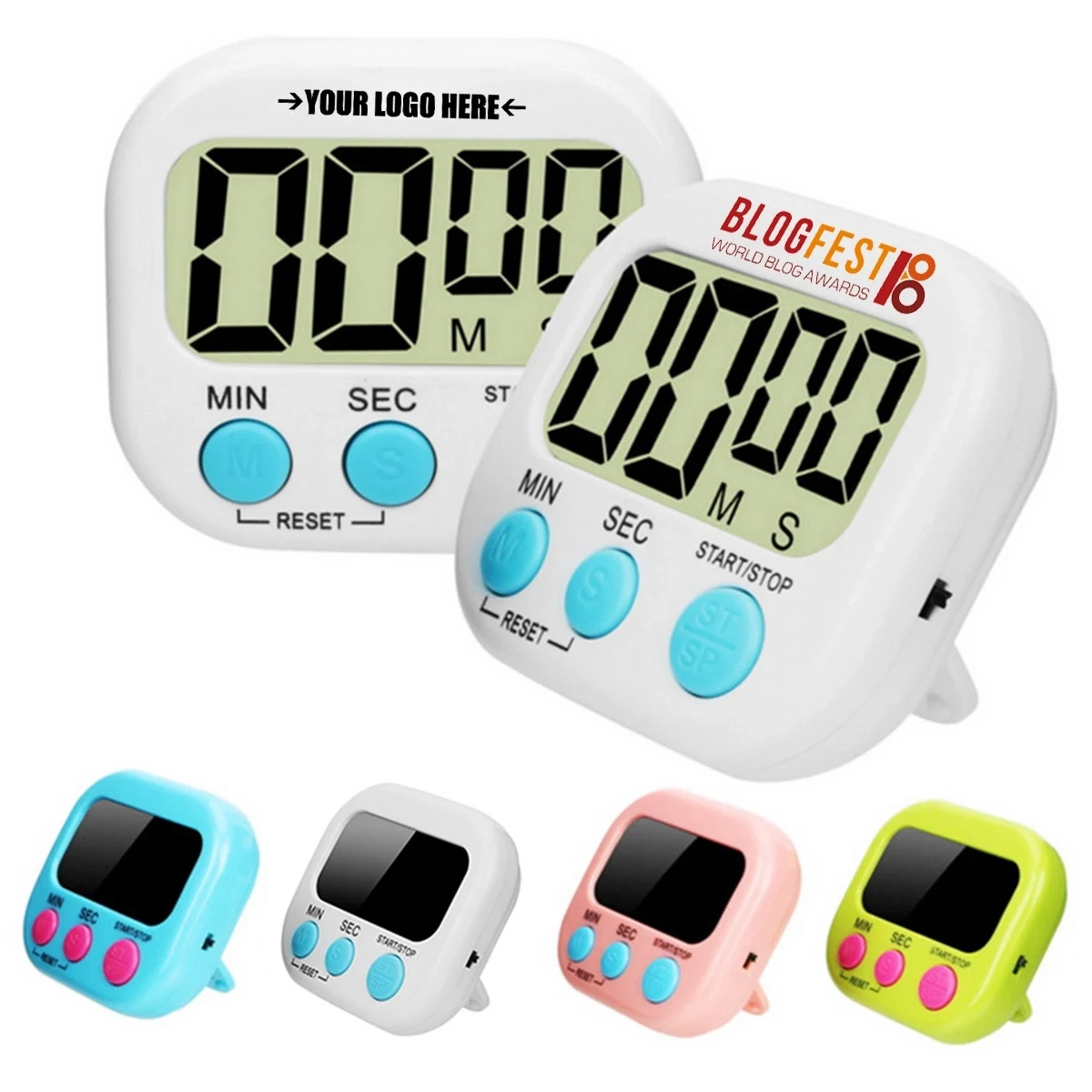 In Stock Custom Digital Kitchen Timer With Magnetic Backing 1
