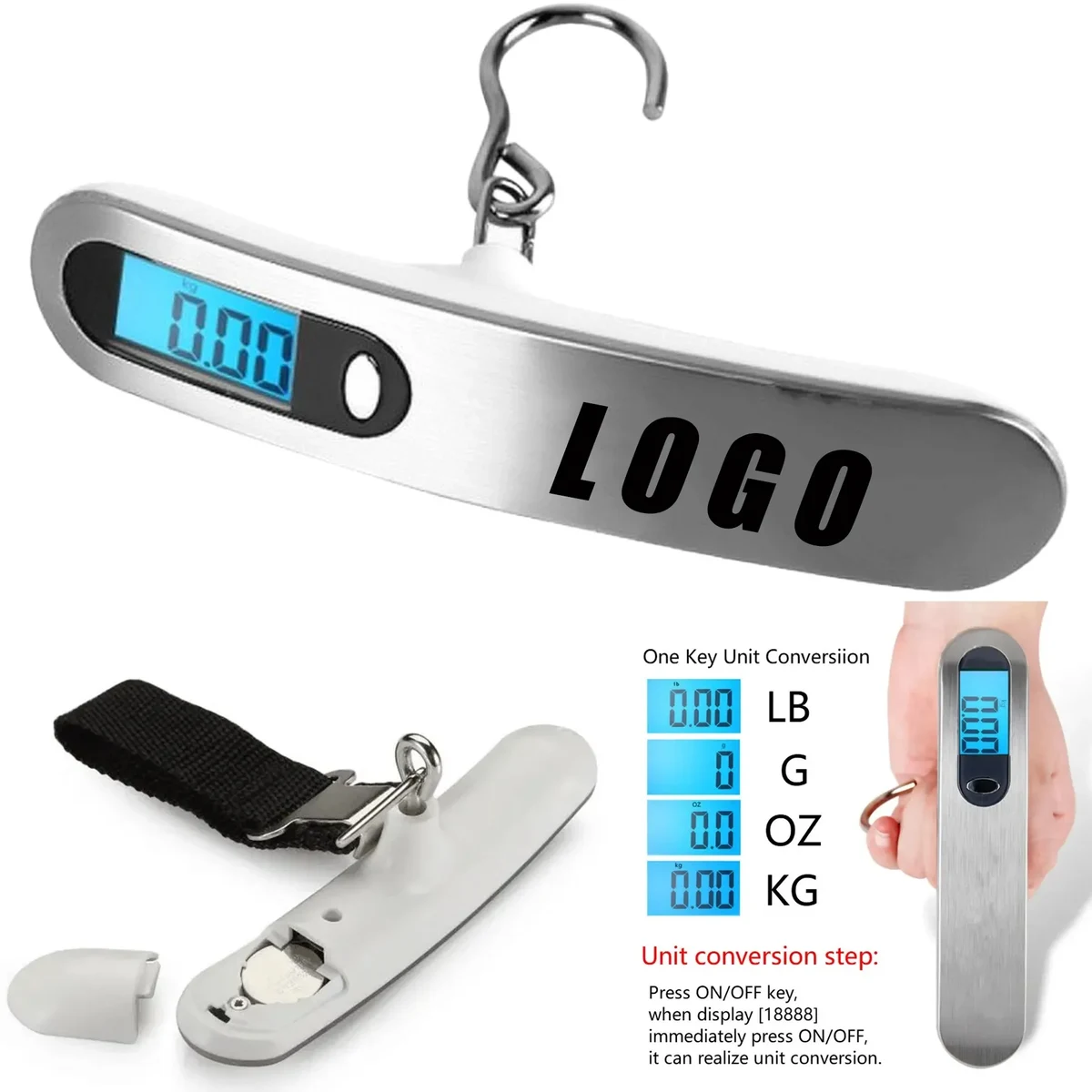 Portable Stainless Steel Digital Hanging Luggage Scale 1