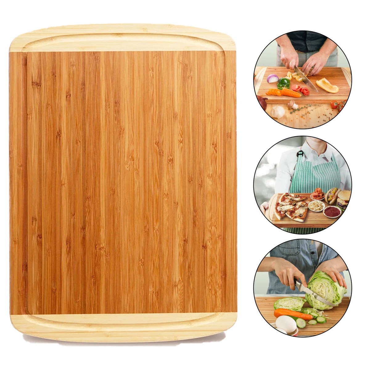 Organic Extra Large Bamboo Cutting Board 1