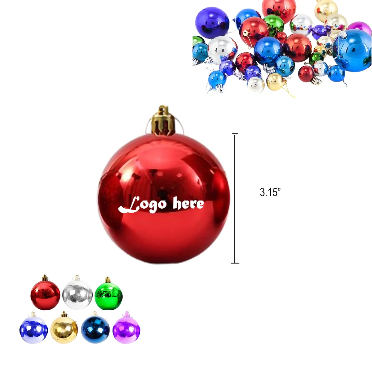 MOQ50 Christmas Balls Tree Ornaments 1