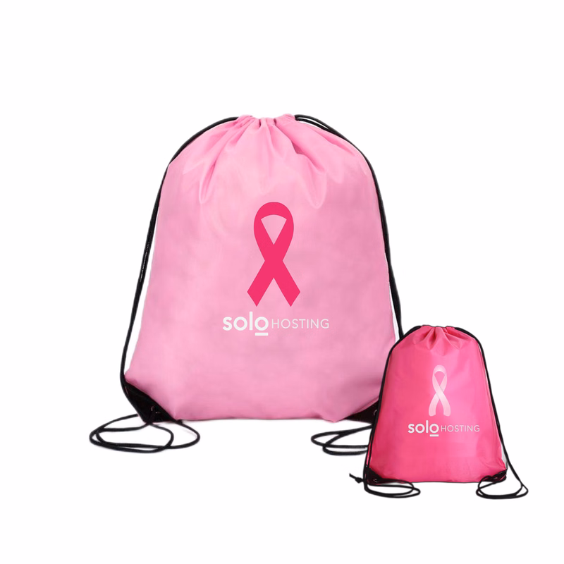 Breast Cancer Awareness Drawstring Bag