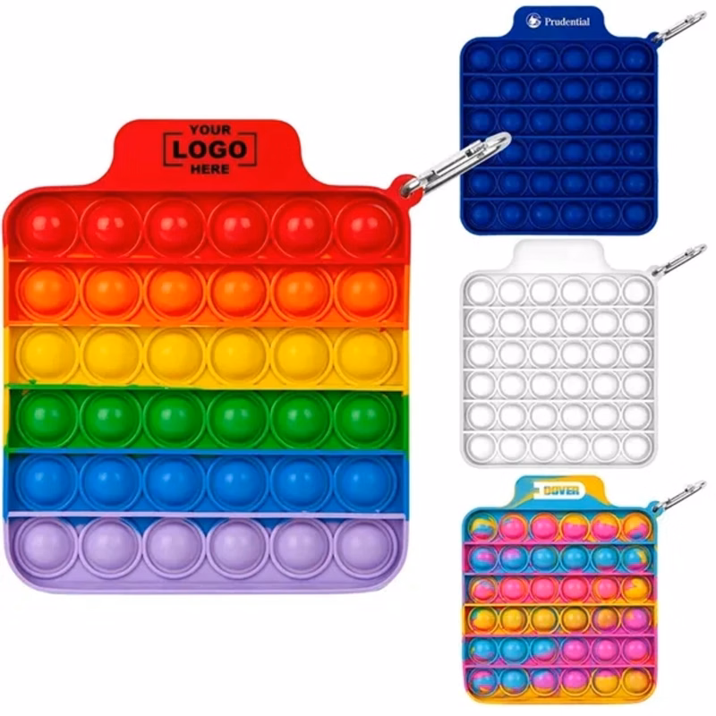 Silicone Keychain Fidget Popper for Stress Relief
