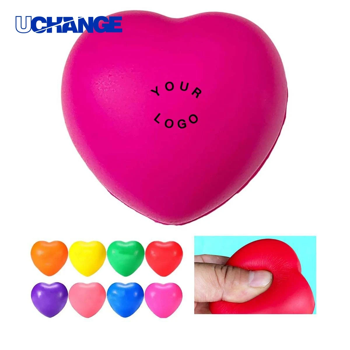 Foam Stress Ball Squeeze Toy Heart Shape 1