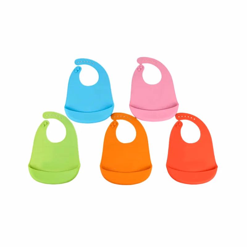 Solid Color Silicone Bib