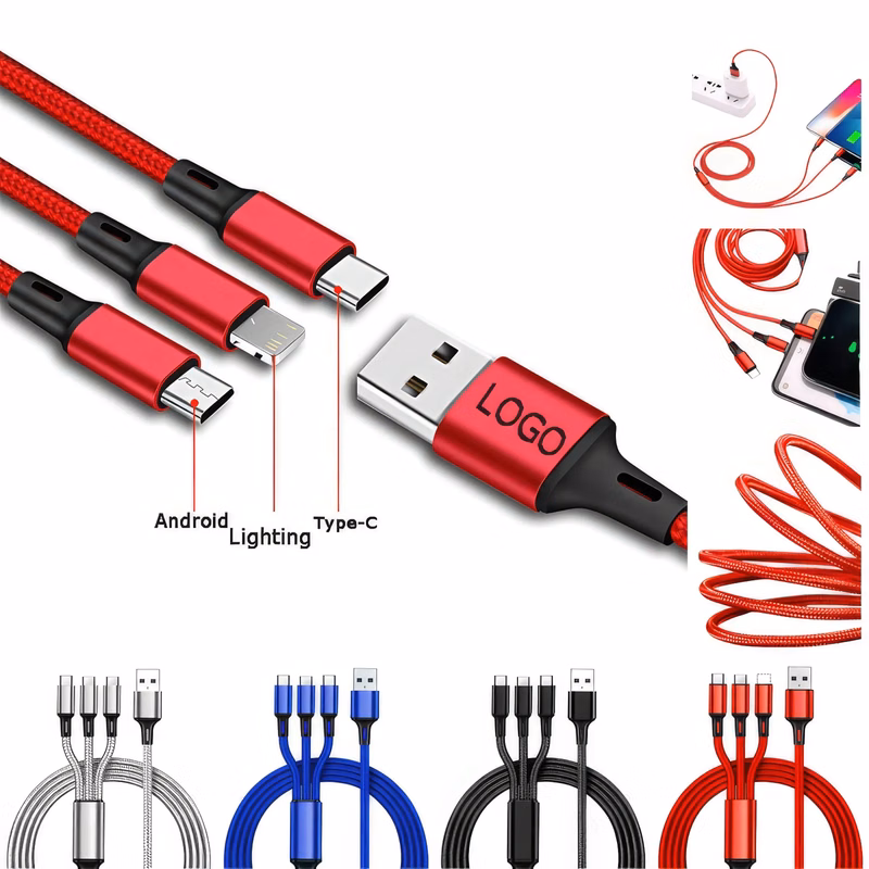 Three-In-One Fast Charging Data Cable