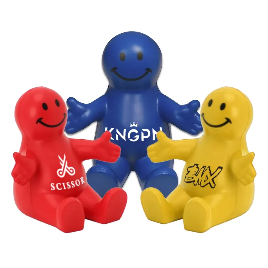 Smiley Face Person Phone Holder Stress Ball 1
