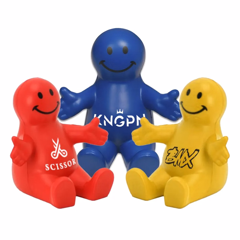 Smiley Face Person Phone Holder Stress Ball