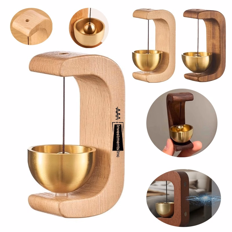 Magnetic Attached Wooden Shopkeeper Doorbell Wind Chime