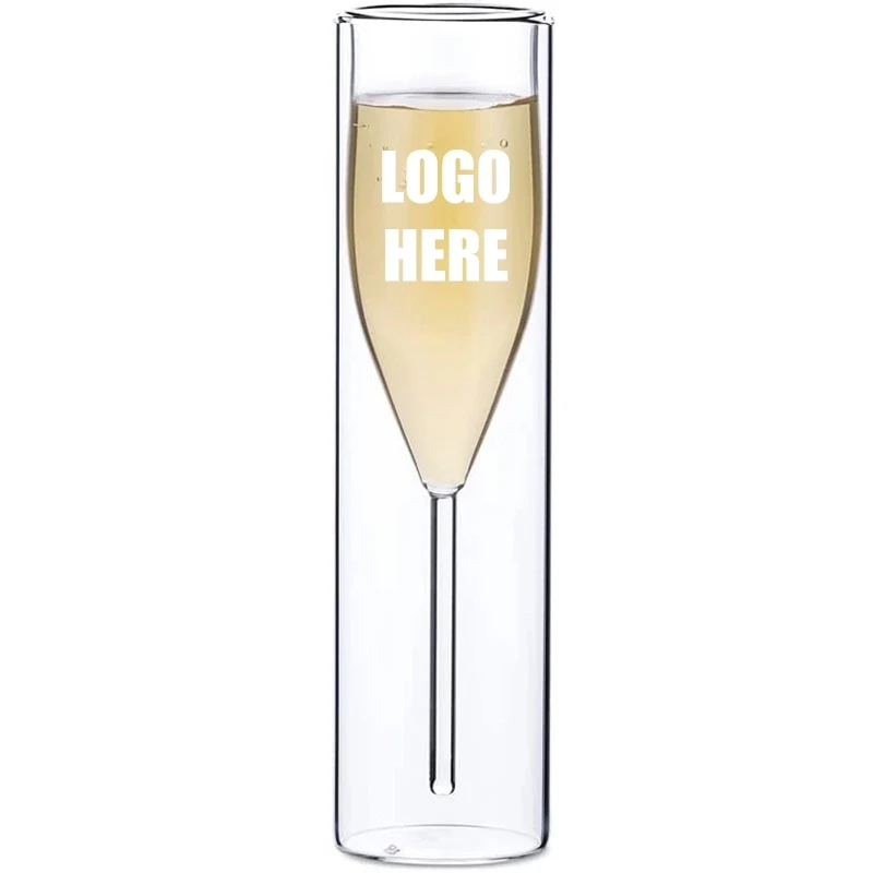 Custom 3.4 oz Double-Walled Champagne Flute 1