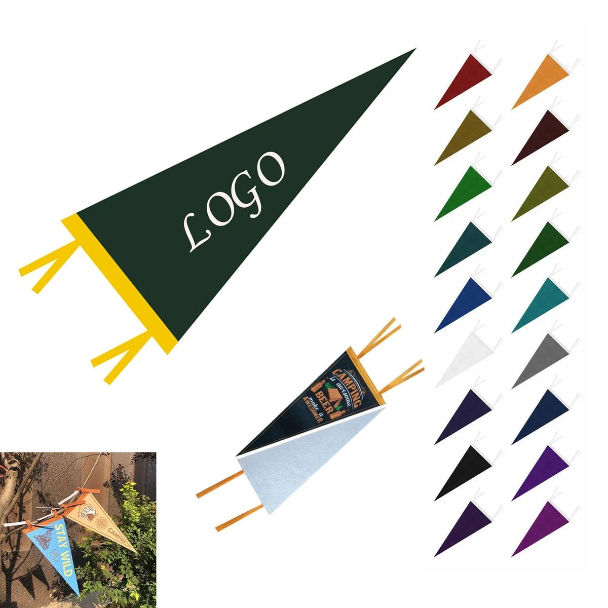 Triangle Felt Pennant Flag Banner 1