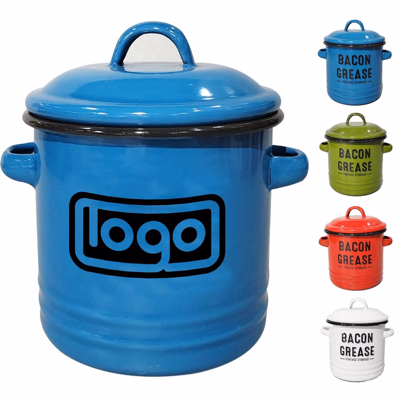 40 OZ Versatile Enamel Mug Bacon Grease Container