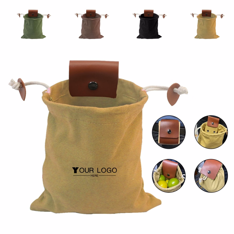 Collapsible Leather PU Foraging Bag