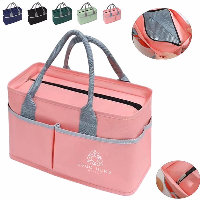 Multi Pocket Oxford Lunch Picnic Tote Bag