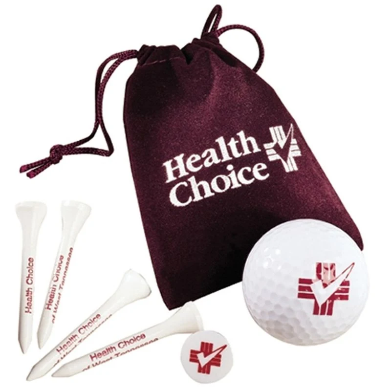 Golf Gift Set In Velour Bag 1