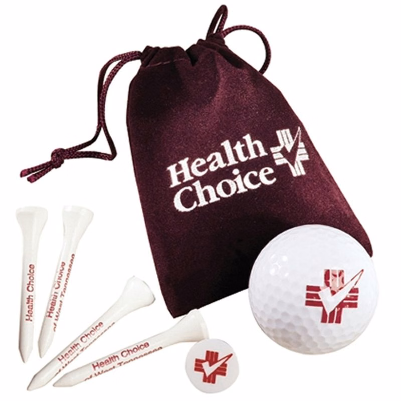 Golf Gift Set In Velour Bag