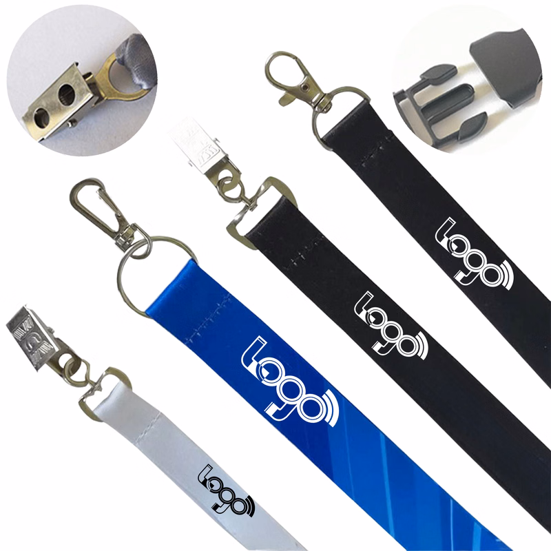 Customizable Polyester Lanyard with Metal Clip