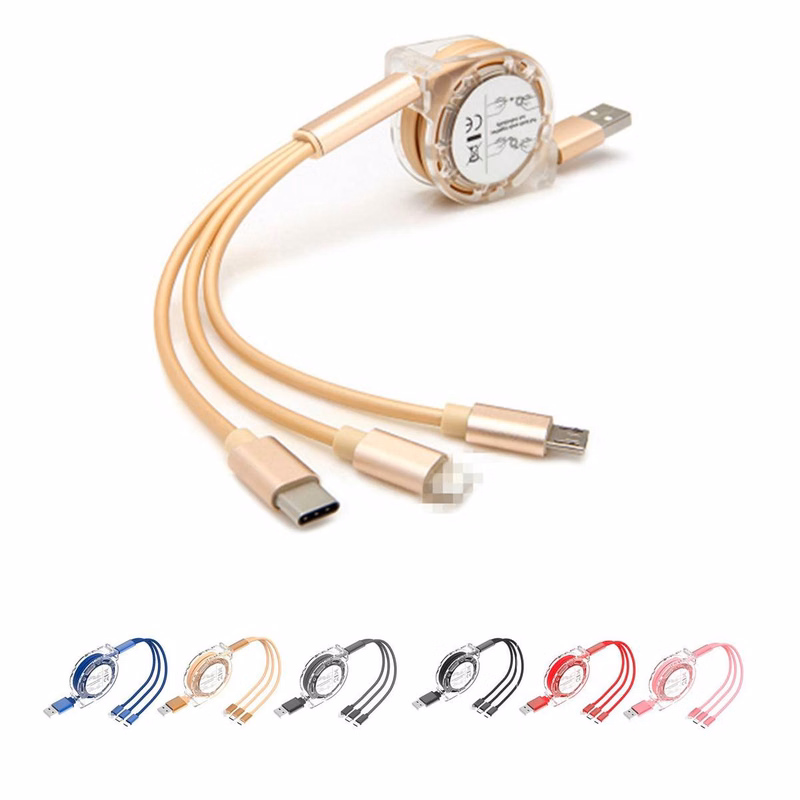 Retractable USB Charging Cable 3 In 1
