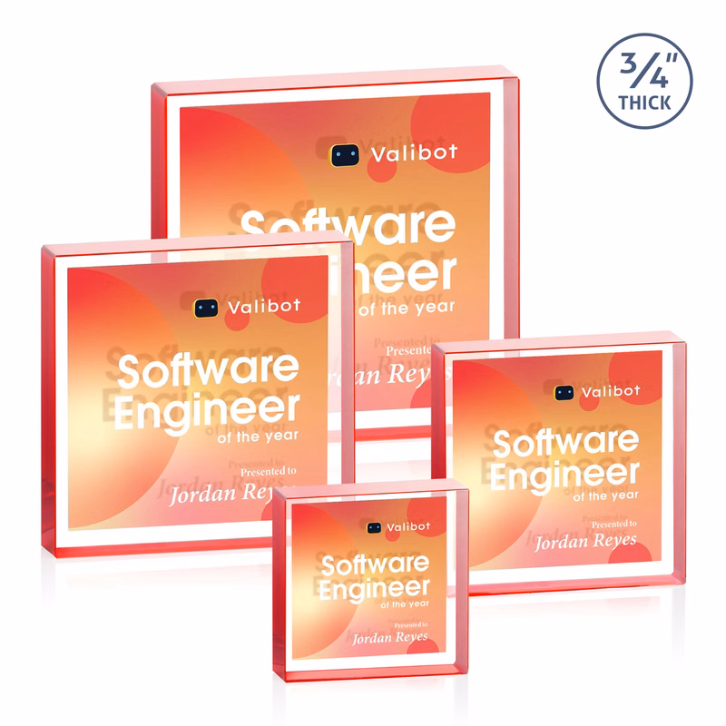 Upton Square VividPrint™ Double Sided Award - Red