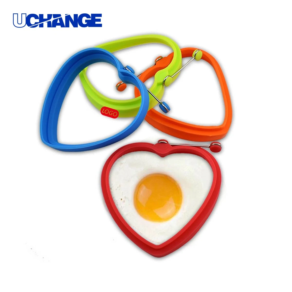 Heart Shape Silicone Egg Rings for Breakfast Cooking 1