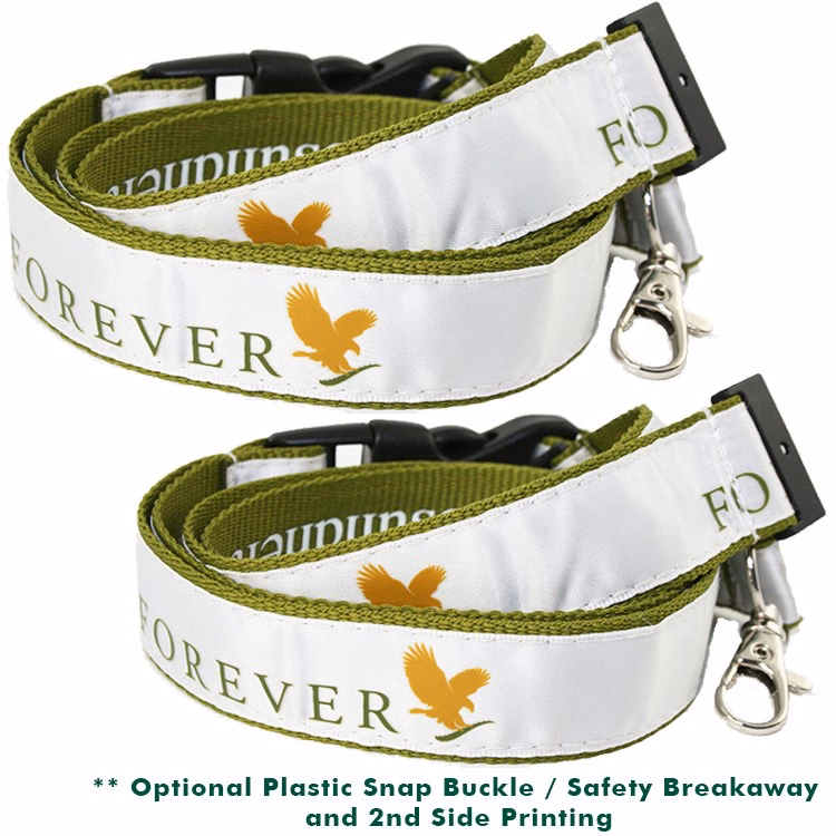 1" Polyester Lanyard with Printed Logo Strap