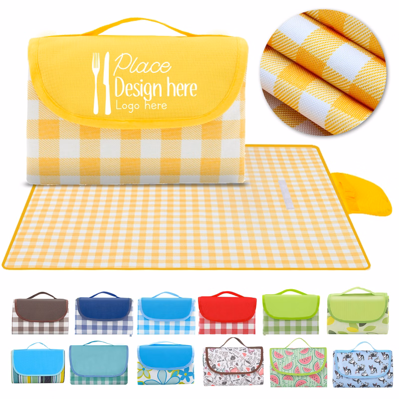 Portable Checkered Picnic Mat ?C 60"x40"