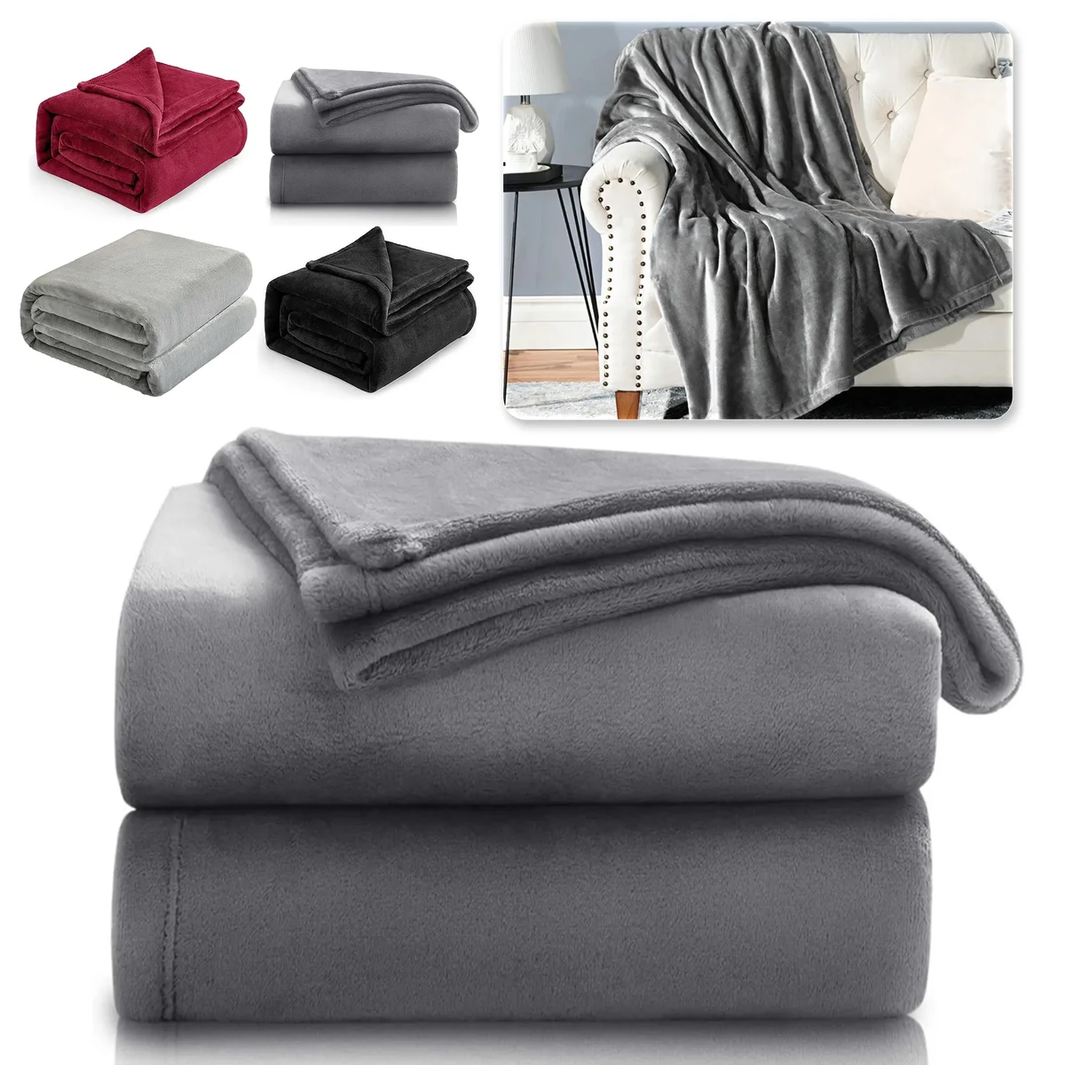 Soft Polyester Cozy Fleece Blanket 1
