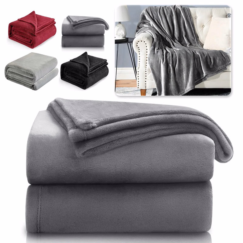 Soft Polyester Cozy Fleece Blanket