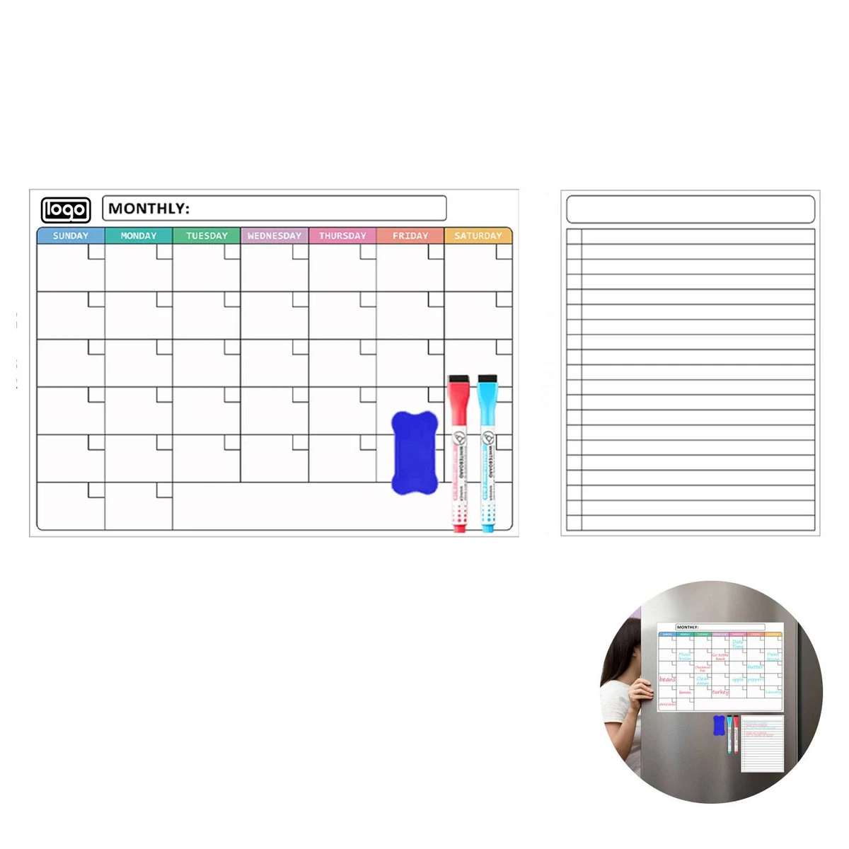Magnetic Monthly Fridge Calendar 1