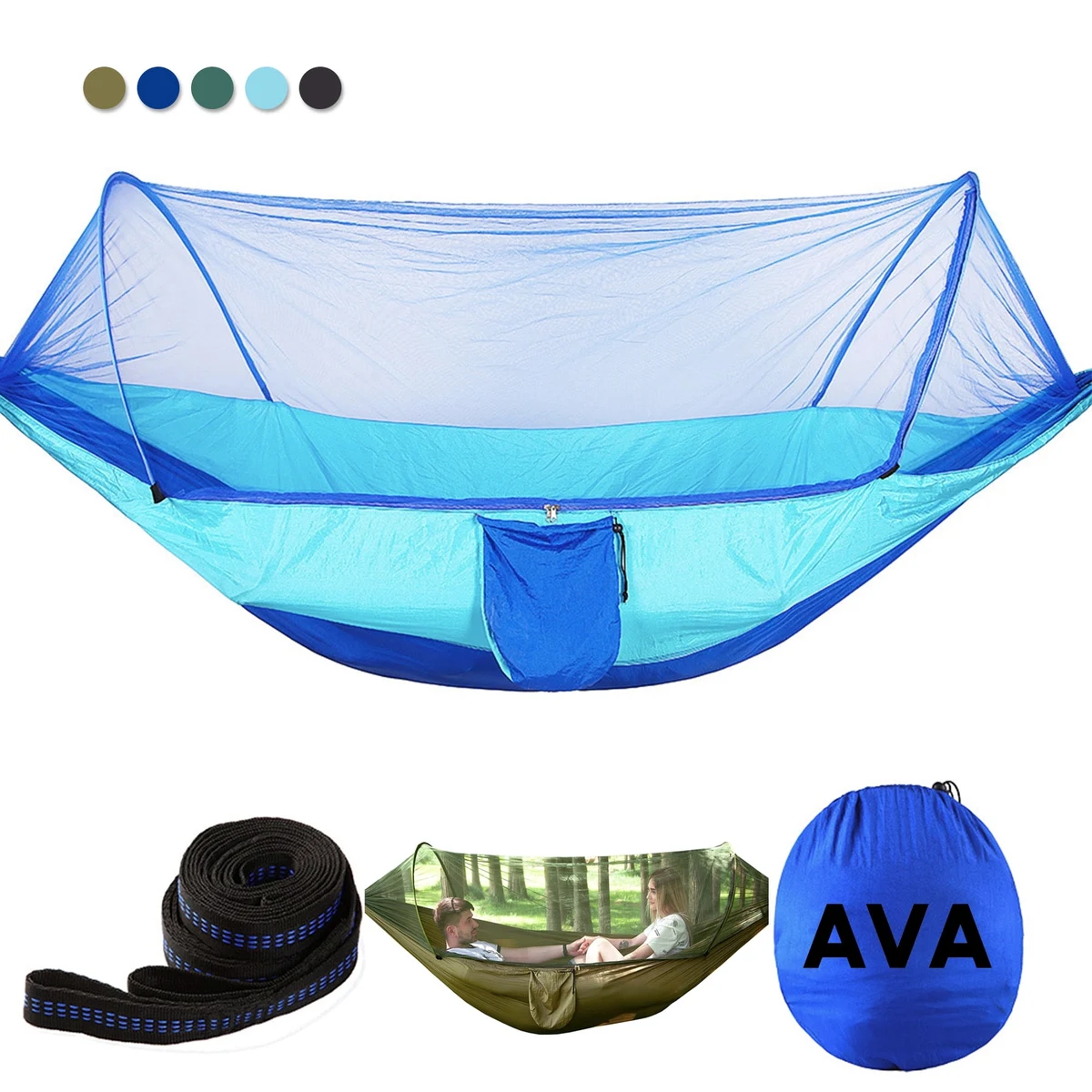Automatic Quick Open Mosquito Net Hammock 1