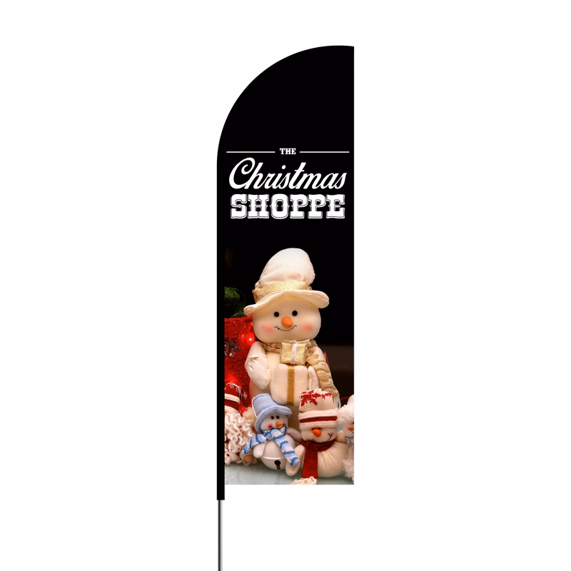 The Christmas Shoppe - 2 Flag Kit 14' Feet Feather Flag Sign flag banner Outdoor Banner