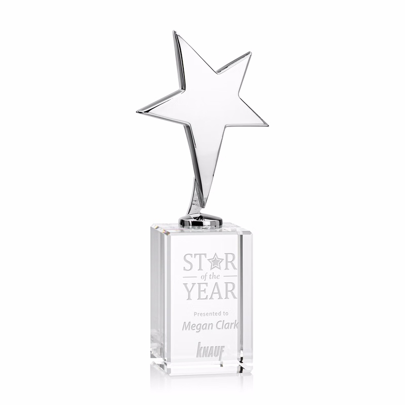 Tuscany Chrome Star on Lexington Base - Clear
