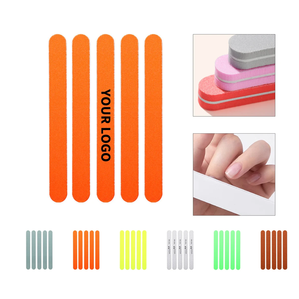 EVA Emery Nail File 7 x 0.8" Dual Grit 120 180 1