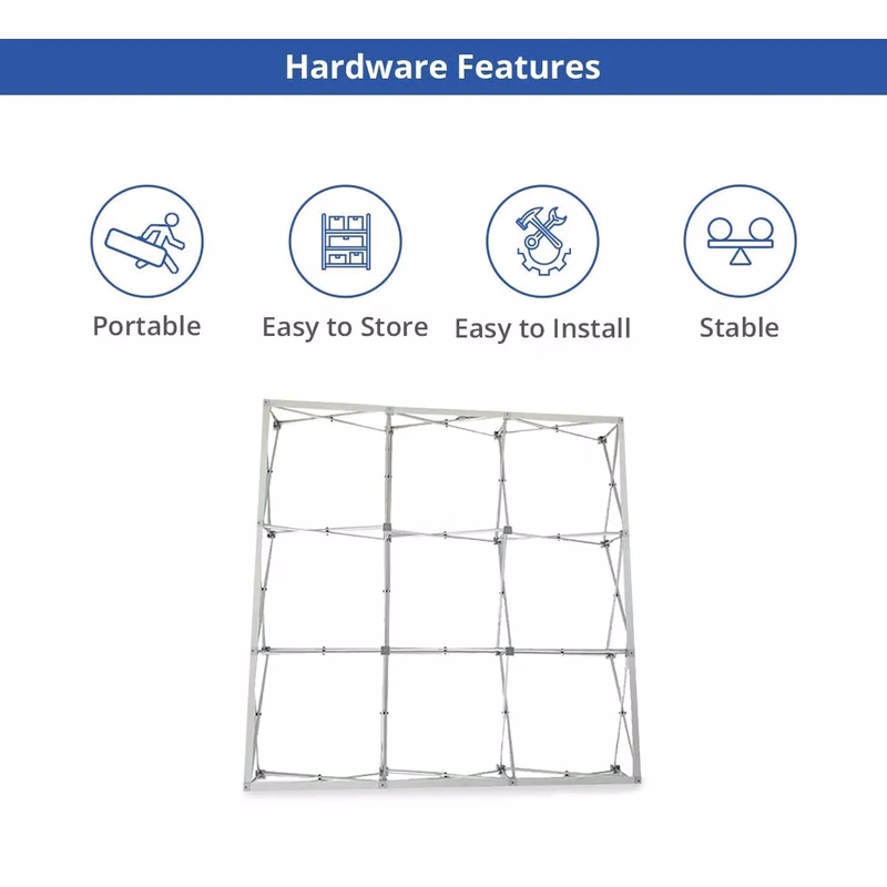 Fabric Pop Up Straight Display - Hardware only