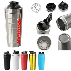 750ml Stainless Steel Shaker With Leakproof Lid, custom water bottle with logo imprint 1