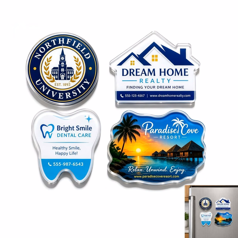 Custom Shape Acrylic Magnet 2"