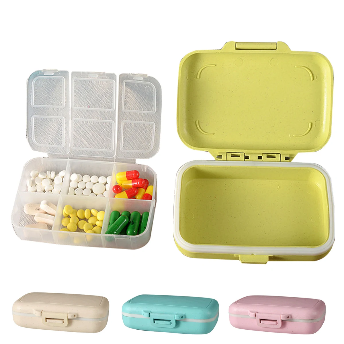 6 Compartments Pill Box 1