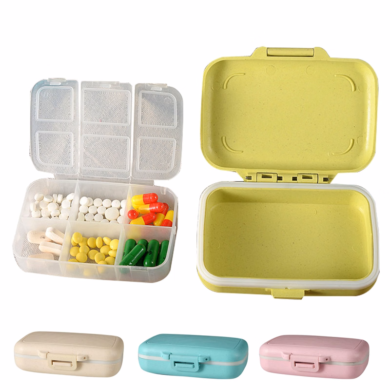 6 Compartments Pill Box