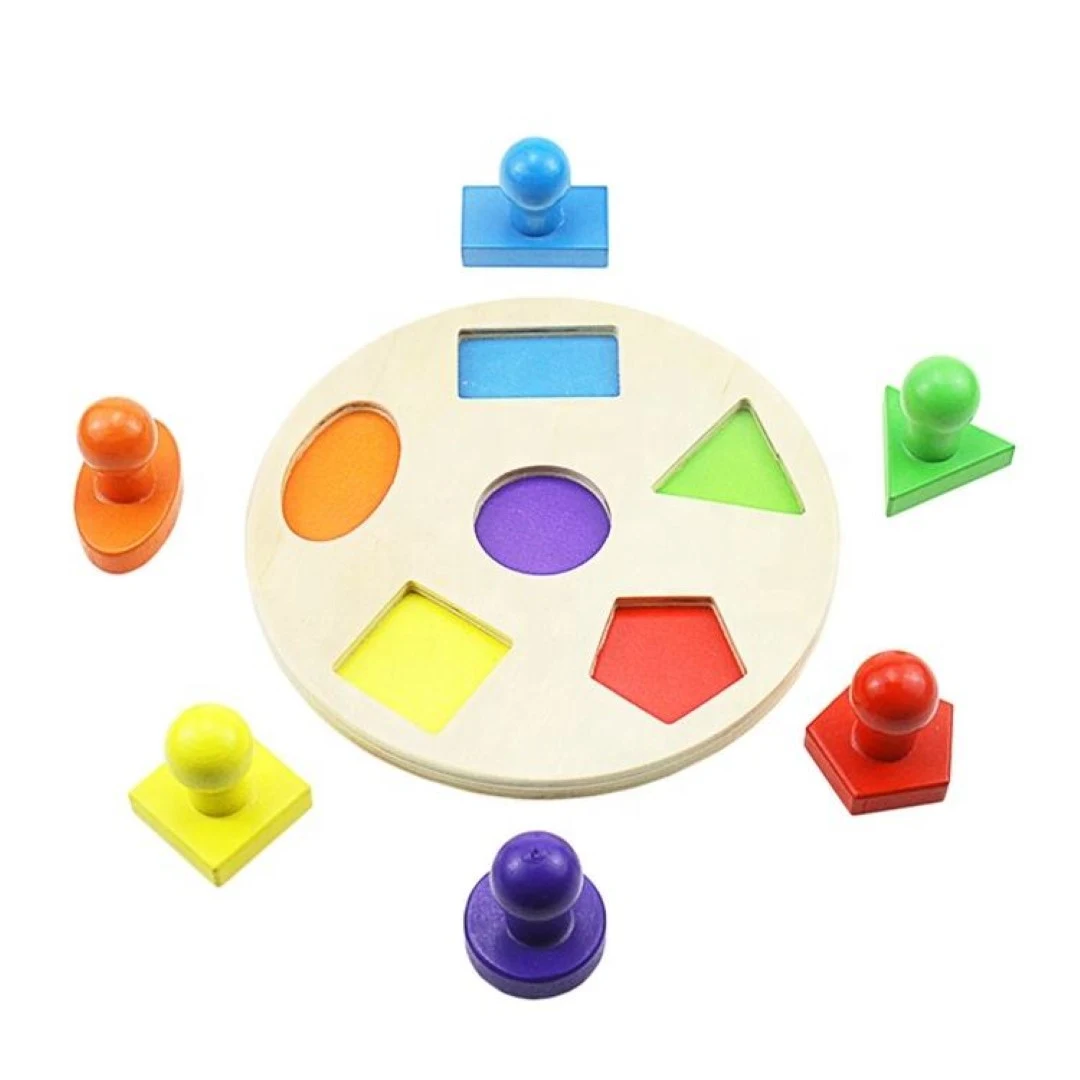 Geometry Puzzle Game Wood Grasped Board 1