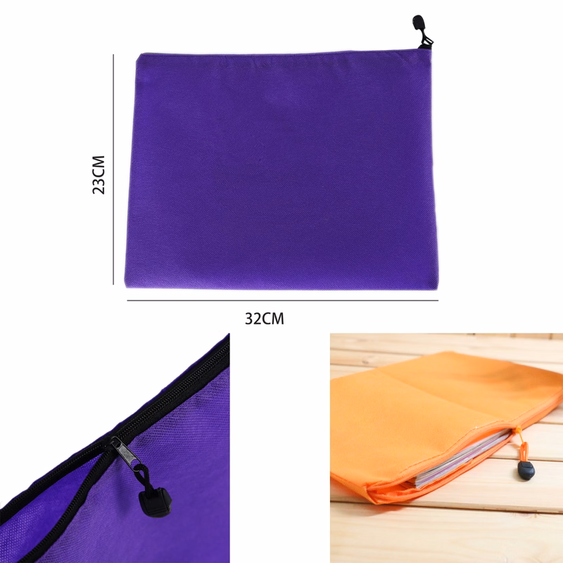 Non-Woven Document Sleeve With Zipper