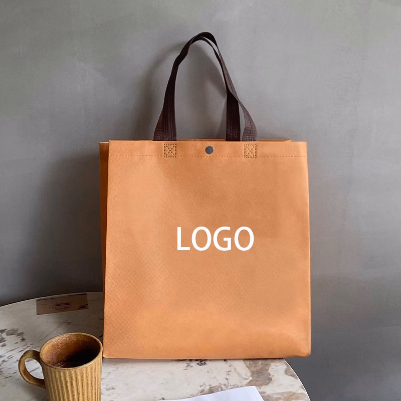 Customizable Orange Non-Woven Tote Bag
