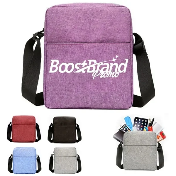 Custom Waterproof Canvas Shoulder Bag with Organizer Pockets — Corporate Travel 1