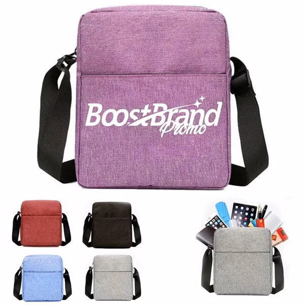 Custom Waterproof Canvas Shoulder Bag with Organizer Pockets — Corporate Travel