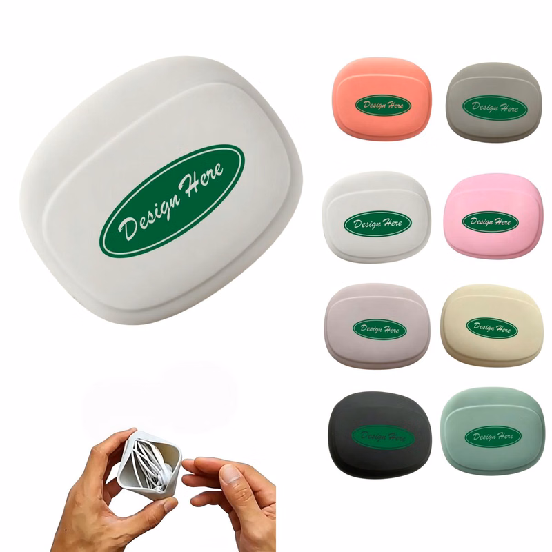 Matte Silicone Earbud Cable Storage Case